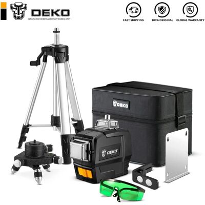 Deko Tools Zielony Laser Poziomica 12 Linii Autonivelation Deko Tools Zielony Laser Poziomica 12 Linii Autonivelation