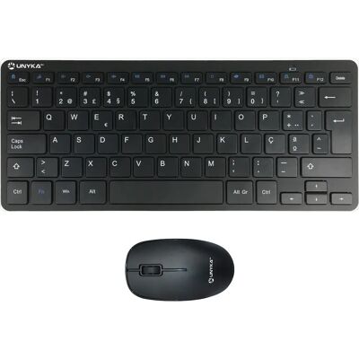Set Tastiera e Mouse Wireless UNYKAch UK505448 - Portoghese Nero Set Tastiera e Mouse Wireless UNYKAch UK505448 - Portoghese Nero