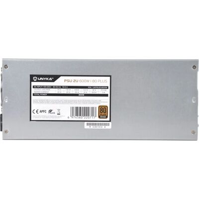 Fonte de alimentação Unykach - 600W - 80 Plus Bronze - Prata Fonte de alimentação Unykach - 600W - 80 Plus Bronze - Prata