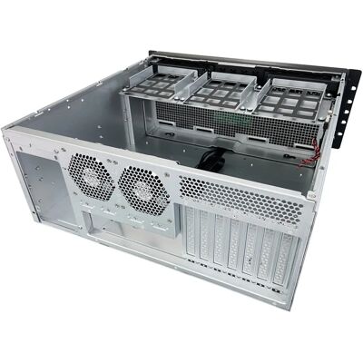 Boîtier rack UNYKAch UK4339H - 4U, Noir, Argent Boîtier rack UNYKAch UK4339H - 4U, Noir, Argent