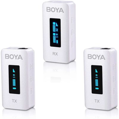 Sistema de Micrófono Inalámbrico Boya BY-XM6-K2 - Compacto, 2.4 GHz, 2 Transmisores Sistema de Micrófono Inalámbrico Boya BY-XM6-K2 - Compacto, 2.4 GHz, 2 Transmisores