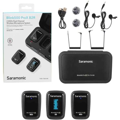 Système de microphone sans fil Saramonic Blink 500 ProX B2R - Double canal - Publicité Système de microphone sans fil Saramonic Blink 500 ProX B2R - Double canal - Publicité