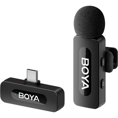 BOYA Draadloze Microfoon x1 BY-V10 Mini USB-C - Draadloos Microfoonsysteem BOYA Draadloze Microfoon x1 BY-V10 Mini USB-C - Draadloos Microfoonsysteem