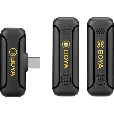 Boya Vezeték nélküli Mikrofon Szett - Kompakt, 10 órás Akkumulátor, USB-C Boya Vezeték nélküli Mikrofon Szett - Kompakt, 10 órás Akkumulátor, USB-C