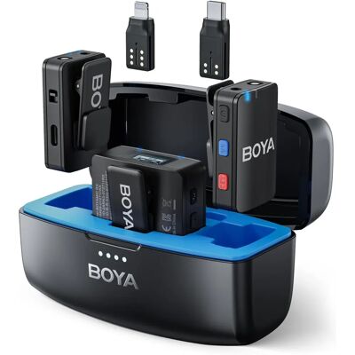 Système Microphone Sans Fil BOYA - Portée 200m - Annulation du bruit - USB-C/Lightning/3,5mm - Publicité Système Microphone Sans Fil BOYA - Portée 200m - Annulation du bruit - USB-C/Lightning/3,5mm - Publicité