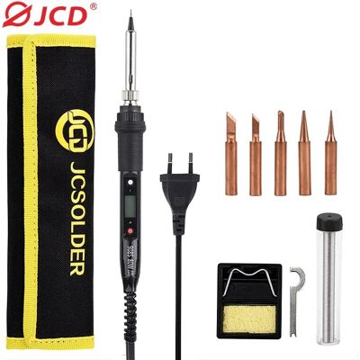 JCD Elektrische Soldeerbout - Verstelbare temperatuur, LCD-scherm, Spitsen & Gereedschap JCD Elektrische Soldeerbout - Verstelbare temperatuur, LCD-scherm, Spitsen & Gereedschap