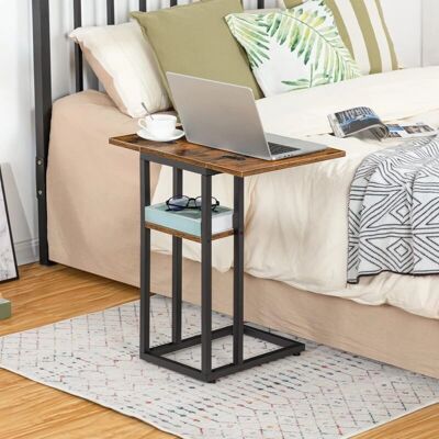 Hoobro - Table d'appoint en forme de C - Pliable - Table d’appoint - Publicité Hoobro - Table d'appoint en forme de C - Pliable - Table d’appoint - Publicité