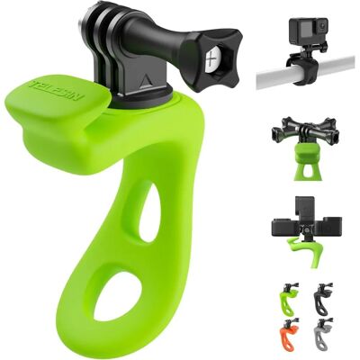 Telesin Gummi-Lenkerhalterung für Action-Kameras (grün) - 360° drehbar Telesin Gummi-Lenkerhalterung für Action-Kameras (grün) - 360° drehbar