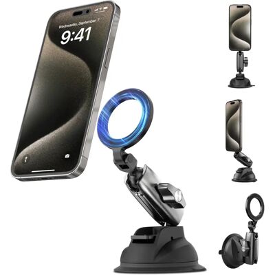 Telesin iPhone MagSafe Saugnapf-Halterung - Smartphone Halterung - Auto/Schreibtisch/Reise Telesin iPhone MagSafe Saugnapf-Halterung - Smartphone Halterung - Auto/Schreibtisch/Reise