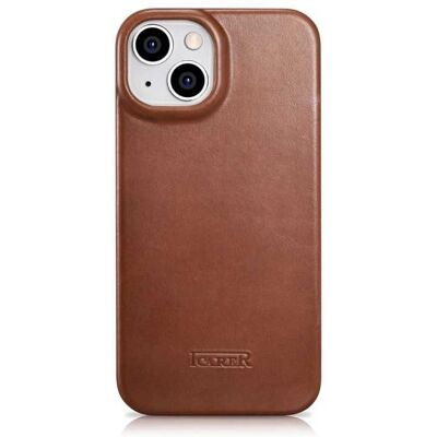 Coque en cuir ICARER - iPhone 14 Plus - MagSafe Marron - Publicité Coque en cuir ICARER - iPhone 14 Plus - MagSafe Marron - Publicité