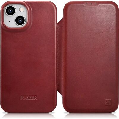 Coque en Cuir MagSafe pour iPhone 14 Plus - Rouge - Publicité Coque en Cuir MagSafe pour iPhone 14 Plus - Rouge - Publicité