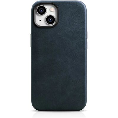 iCarer Ölwachs Lederhülle für iPhone 14 Plus - Naturl Leder, Dunkelblau iCarer Ölwachs Lederhülle für iPhone 14 Plus - Naturl Leder, Dunkelblau