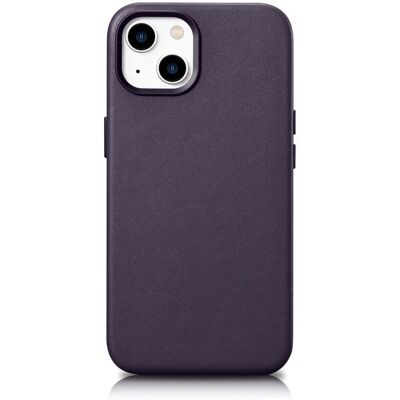 iCarer iPhone 14 Plus Lederhülle Dunkellila - Handyhülle iCarer iPhone 14 Plus Lederhülle Dunkellila - Handyhülle