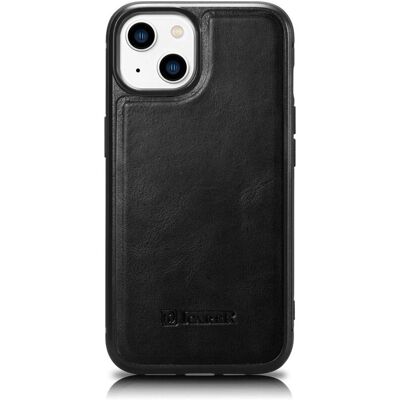 Coque en Cuir et Cire pour iPhone 14 Plus - Noir - Publicité Coque en Cuir et Cire pour iPhone 14 Plus - Noir - Publicité