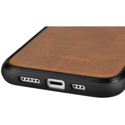 Étui en cire d'huile iCarer pour iPhone 14 Plus - Marron - Publicité Étui en cire d'huile iCarer pour iPhone 14 Plus - Marron - Publicité