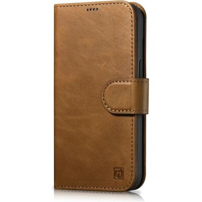 iCarer Étui Portefeuille pour iPhone 14 Plus Marron - Flip en Cuir et RFID - Publicité iCarer Étui Portefeuille pour iPhone 14 Plus Marron - Flip en Cuir et RFID - Publicité