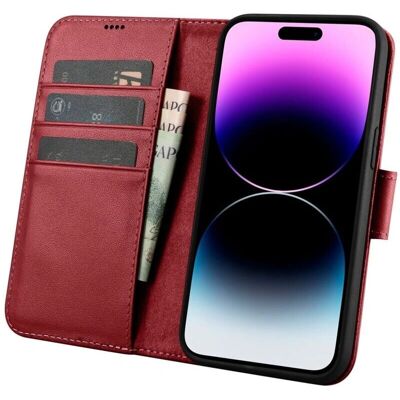 iCarer iPhone 14 Pro Max Leder Flip Cover - Smartphone Hülle iCarer iPhone 14 Pro Max Leder Flip Cover - Smartphone Hülle