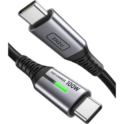 INIU USB C naar USB C Oplaadkabel 100W 2m PD 5A Snelladen Type C Kabel Telefoon Char - Product Type INIU USB C naar USB C Oplaadkabel 100W 2m PD 5A Snelladen Type C Kabel Telefoon Char - Product Type