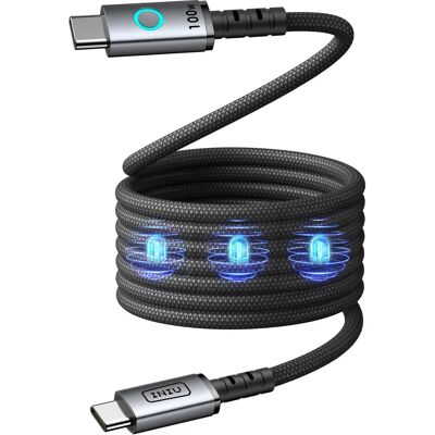 Câble USB-C Leopard Iniu - Noir - 100W Câble USB-C Leopard Iniu - Noir - 100W