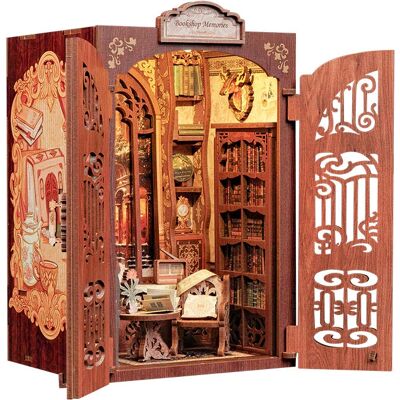 Zestaw modelu biblioteczki z drewna - 17x10cm - Kolekcjonerski Zestaw modelu biblioteczki z drewna - 17x10cm - Kolekcjonerski