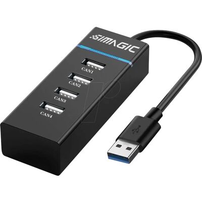 Extensor USB Simagic Hub - Ampliação para Base de Volante Extensor USB Simagic Hub - Ampliação para Base de Volante