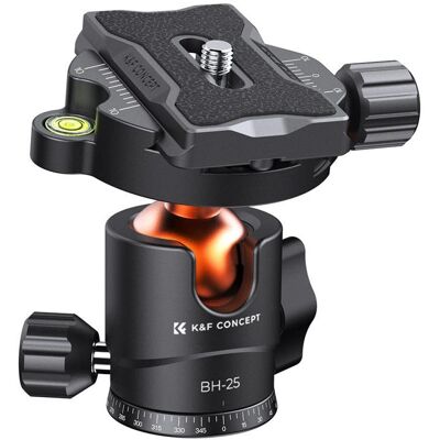 Tête Sphérique K&F Concept KF-25V3 Argent - Accessoire pour Appareil Photo - Publicité Tête Sphérique K&F Concept KF-25V3 Argent - Accessoire pour Appareil Photo - Publicité