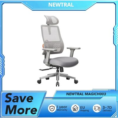 Chaise de Bureau NEWTRAL MAGICH002 - Ergonomique, Repose-tête Ajustable, Support Lombaire - Publicité Chaise de Bureau NEWTRAL MAGICH002 - Ergonomique, Repose-tête Ajustable, Support Lombaire - Publicité