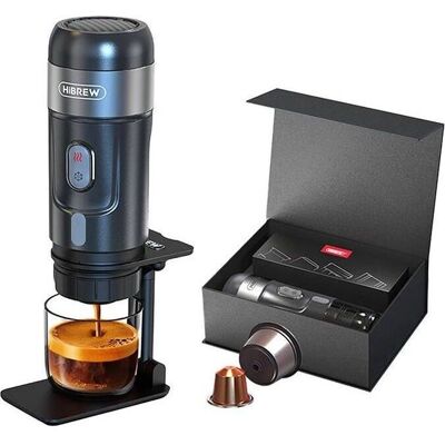 HiBREW H4A Machine à Café Portable - 15 Bar, 80W, 60ml, 3-en-1, Noir - Publicité HiBREW H4A Machine à Café Portable - 15 Bar, 80W, 60ml, 3-en-1, Noir - Publicité