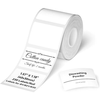 Niimbot B21 Etiketten - 40x30mm - 230 Blätter Niimbot B21 Etiketten - 40x30mm - 230 Blätter