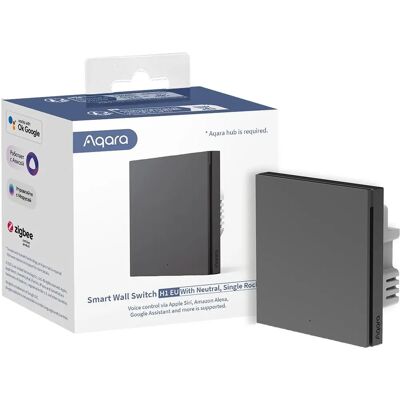 Interruptor de Parede Inteligente Aqara H1 - Zigbee 3.0 - Cinza - Interior Interruptor de Parede Inteligente Aqara H1 - Zigbee 3.0 - Cinza - Interior