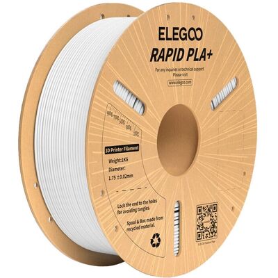 ELEGOO Rapid PLA+ Filamento - Resistente a Impactos Branco - Filamento ELEGOO Rapid PLA+ Filamento - Resistente a Impactos Branco - Filamento