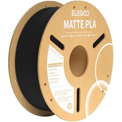 Filamento PLA Fosco da Elegoo - Preto - 1kg - Baixo Brilho Filamento PLA Fosco da Elegoo - Preto - 1kg - Baixo Brilho