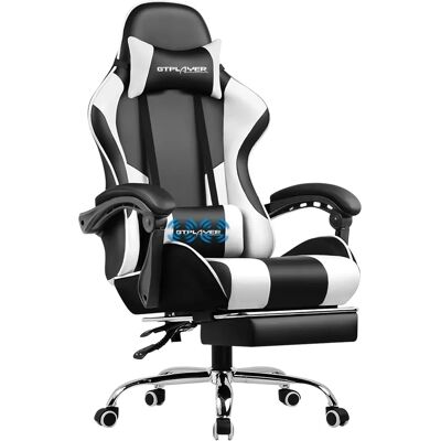 GTPLAYER Ergonomische Kantoor Gaming Stoel - Massage, Voetsteun, Lendenkussen GTPLAYER Ergonomische Kantoor Gaming Stoel - Massage, Voetsteun, Lendenkussen