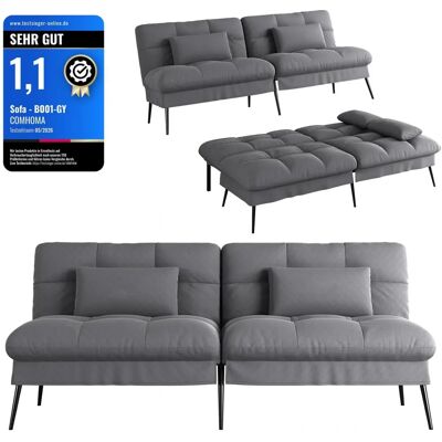 COMHOMA Canapé convertible gris 3 places - Sofa multifonctionnel - Publicité COMHOMA Canapé convertible gris 3 places - Sofa multifonctionnel - Publicité
