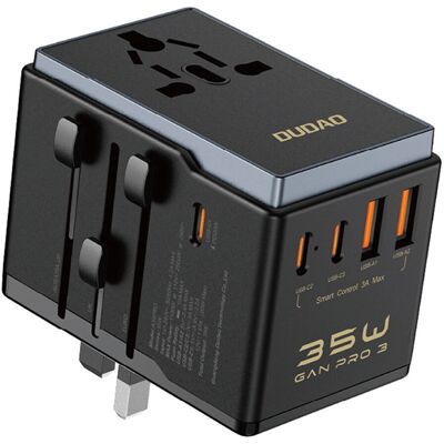 Dudao A35Pro Reiseadapter - 6 Geräte, 35W, EU/UK/US/JP Dudao A35Pro Reiseadapter - 6 Geräte, 35W, EU/UK/US/JP