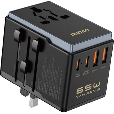 Adapter podróżny Dudao 65W - Uniwersalny ładowarka 4 urządzenia Adapter podróżny Dudao 65W - Uniwersalny ładowarka 4 urządzenia