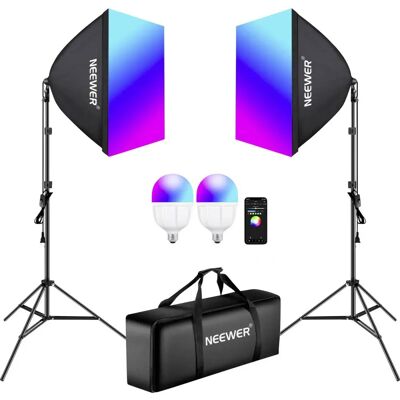 Neewer - NK800 - RGB 24W - 2700-6500K - Kit d'éclairage studio Neewer - NK800 - RGB 24W - 2700-6500K - Kit d'éclairage studio