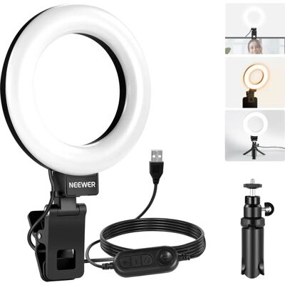 Neewer RP19H Dwukolorowe LED ring light z 3 uchwytami na telefon - Oświetlenie Neewer RP19H Dwukolorowe LED ring light z 3 uchwytami na telefon - Oświetlenie