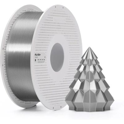 Bambu Lab PLA Silk+ 1,75mm Sølv - 3D Filament Bambu Lab PLA Silk+ 1,75mm Sølv - 3D Filament