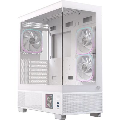 Einarex S501D Weiß Gaming PC Gehäuse - Tempered Glass & RGB Einarex S501D Weiß Gaming PC Gehäuse - Tempered Glass & RGB