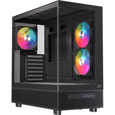 Einarex EXCS-PR-500R-B Caja de ordenador Midi Tower negra Einarex EXCS-PR-500R-B Caja de ordenador Midi Tower negra