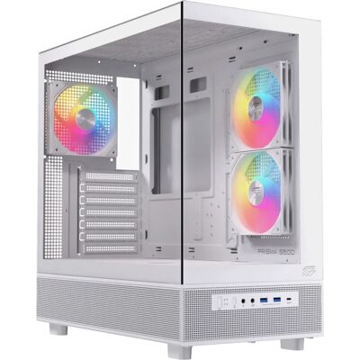 Einarex PRISMA S500 RGB Blanc - Boîtier ordinateur - Publicité Einarex PRISMA S500 RGB Blanc - Boîtier ordinateur - Publicité