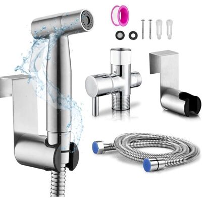 DPZO - Kit Bidé Acero Inoxidable - Manguera 1.2m - Cuatro-Punto DPZO - Kit Bidé Acero Inoxidable - Manguera 1.2m - Cuatro-Punto