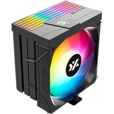 Dissipatore CPU XYZ Thermax 6 Pulsar RGB - Supporta Intel/AMD - 120mm Nero Dissipatore CPU XYZ Thermax 6 Pulsar RGB - Supporta Intel/AMD - 120mm Nero