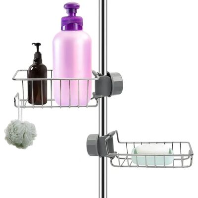 DPZO - 2-Pack - Acero inoxidable - 18-27 mm - Estante de ducha DPZO - 2-Pack - Acero inoxidable - 18-27 mm - Estante de ducha