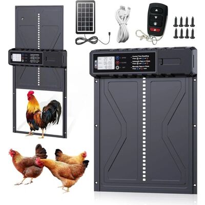Odipie - SolarAutoDoor - Aluminium - Chicken Coop Door Odipie - SolarAutoDoor - Aluminium - Chicken Coop Door