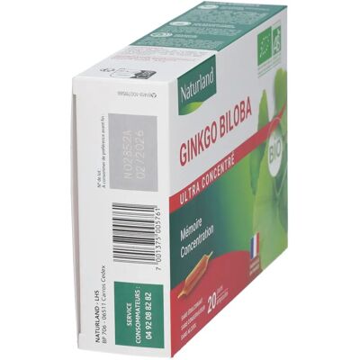 Naturland Ginkgo Biloba Bio - Compléments alimentaires - Publicité Naturland Ginkgo Biloba Bio - Compléments alimentaires - Publicité