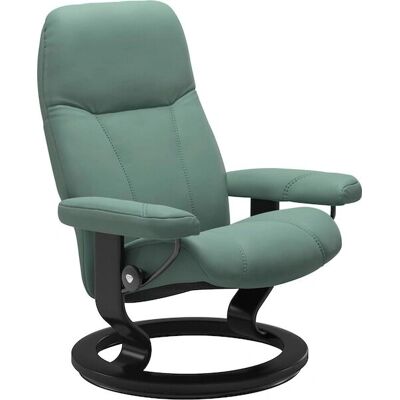 Stressless Consul - PALOMA aqua grün - BATICK Leder - Classic Base Schwarz - Relaxsessel Stressless Consul - PALOMA aqua grün - BATICK Leder - Classic Base Schwarz - Relaxsessel