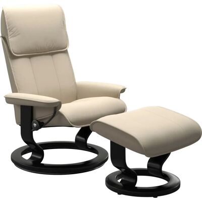 Stressless Admiral - Klassischer Leder-Sessel mit verstellbarem Kopfstütze Stressless Admiral - Klassischer Leder-Sessel mit verstellbarem Kopfstütze