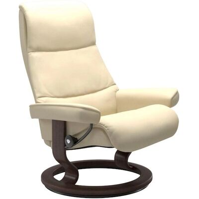 STRESSLESS View Relaxsessel Beige Leder Wenge Basis - Sessel STRESSLESS View Relaxsessel Beige Leder Wenge Basis - Sessel